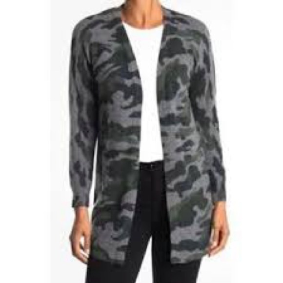 Magaschoni Sweaters - Magaschoni Gray and Black Knit Cardigan Sweater